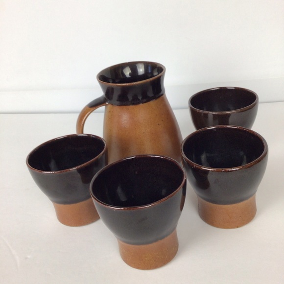 MCM/Sial pottery set in tan & brown.